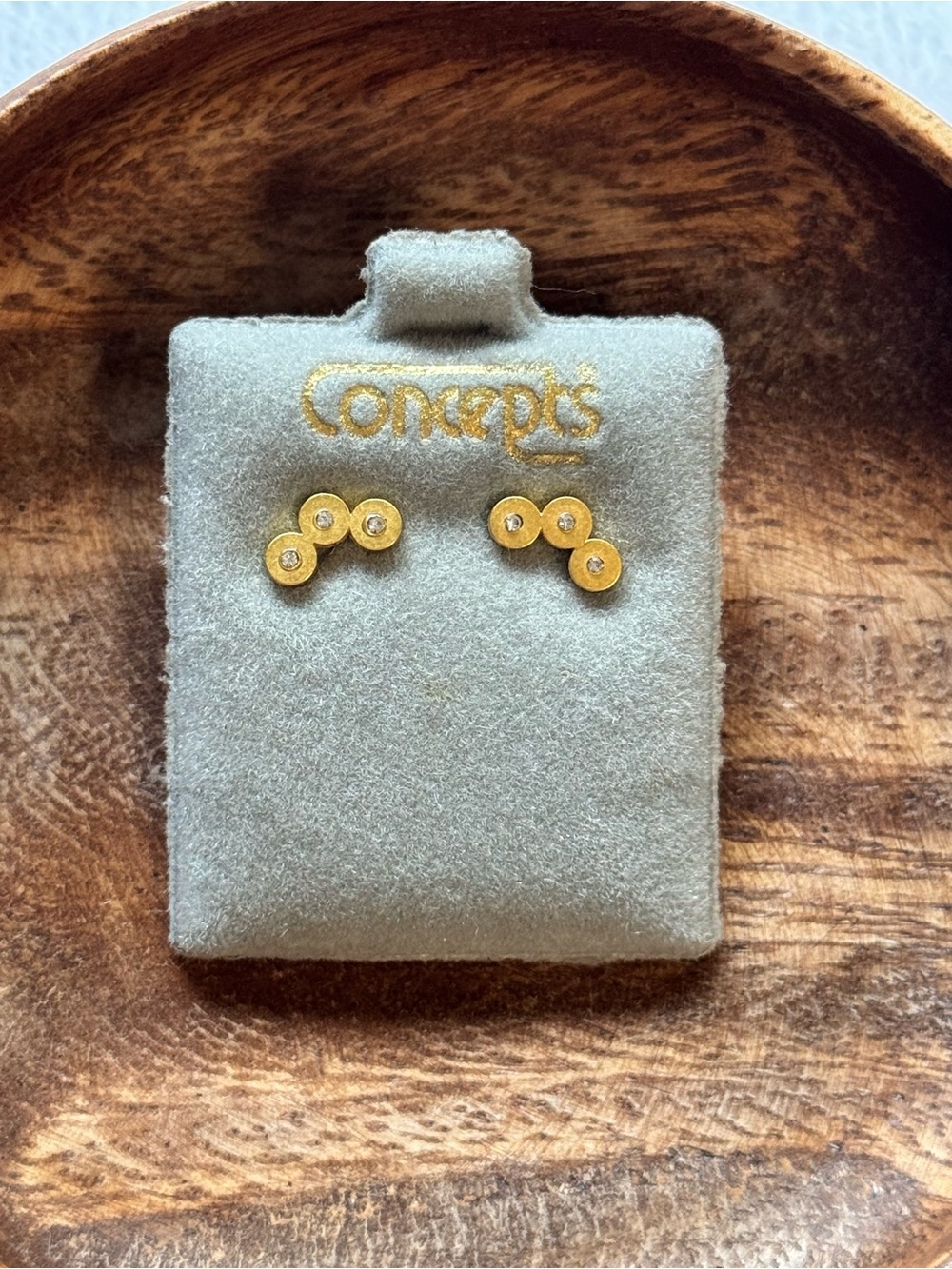 Brushed Gold Constellation Earrings